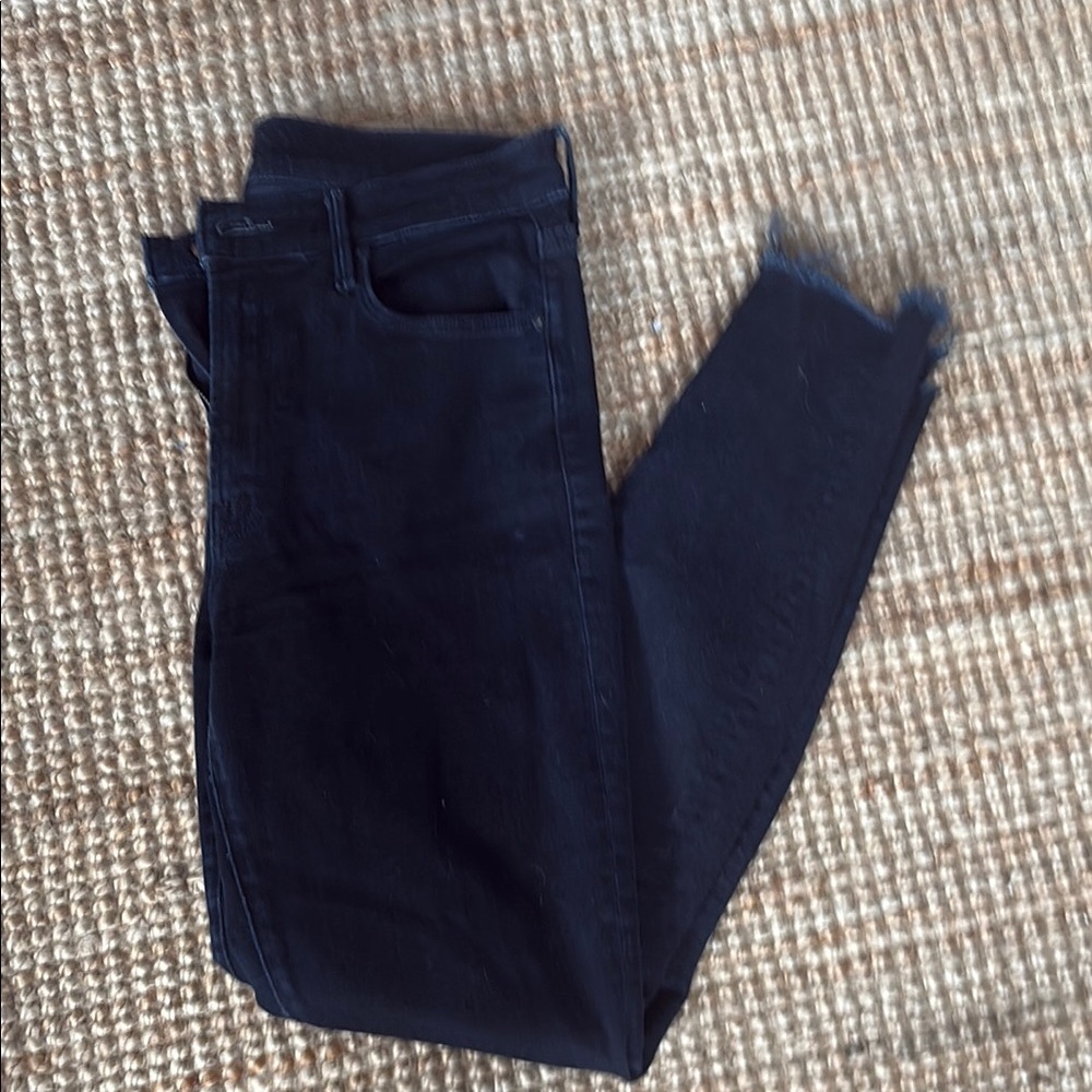 MOTHER Black Skinny Jeans with Stretchy Fit